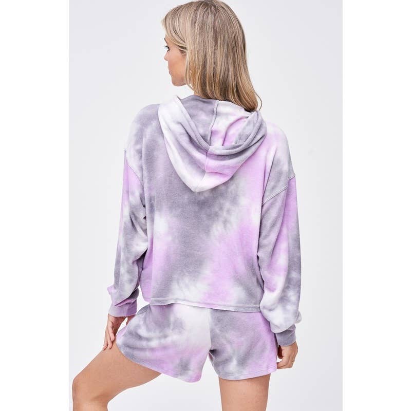 Phil Love - Wholesale Lounge Set - Women's - Tie dye hoodie pajamas lounge wear set4