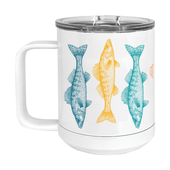 Isolerad lägermugg | Färgglada Walleye Wrap för wholesale av Creative Compass