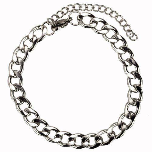 Pulseira Corrente em Aço Inoxidável, 8.0 mm, 20+5 cm por atacado de EHAWA