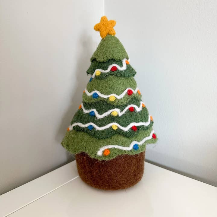 One Felt Christmas Tree Trinket Trunk Container for wholesale by Sewing Seeds Play