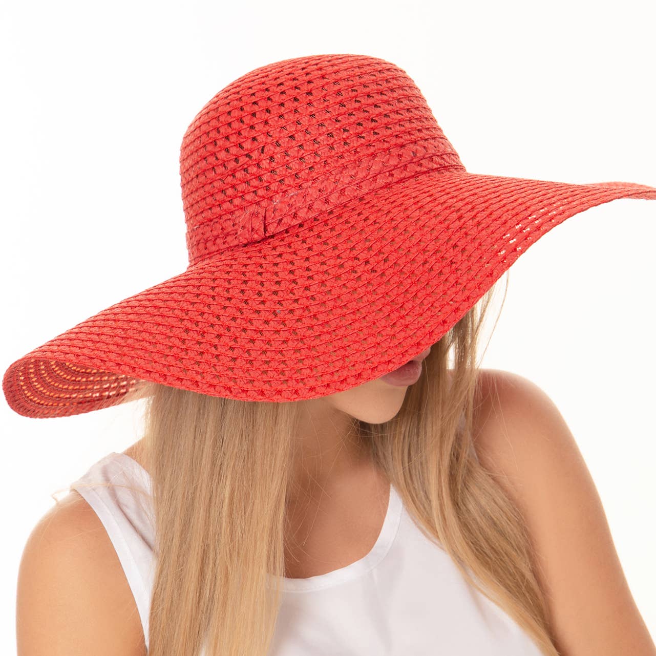 anbfashion – wholesale Stråhatt – Dam – KLIPP UT MONOKROM BAND BRED RAND DISKETT HALM SOLHATT5