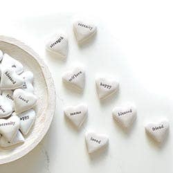 Santa Barbara Design Studio by Creative Brands - Wholesale Spiritual Stone/Crystal - Ceramic Heart - Strength1