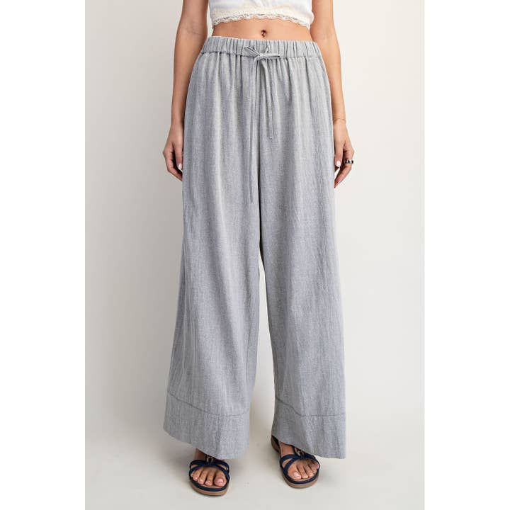 PANTALON LARGE ÉLASTIQUE À LA TAILLE pour la vente par COTIERRA