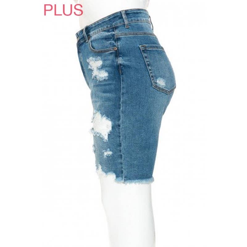 Paperdoll - Wholesale Shorts - Women's - PLUS AUTHENTIC DECONSTRUCTED BF BERMUDA1