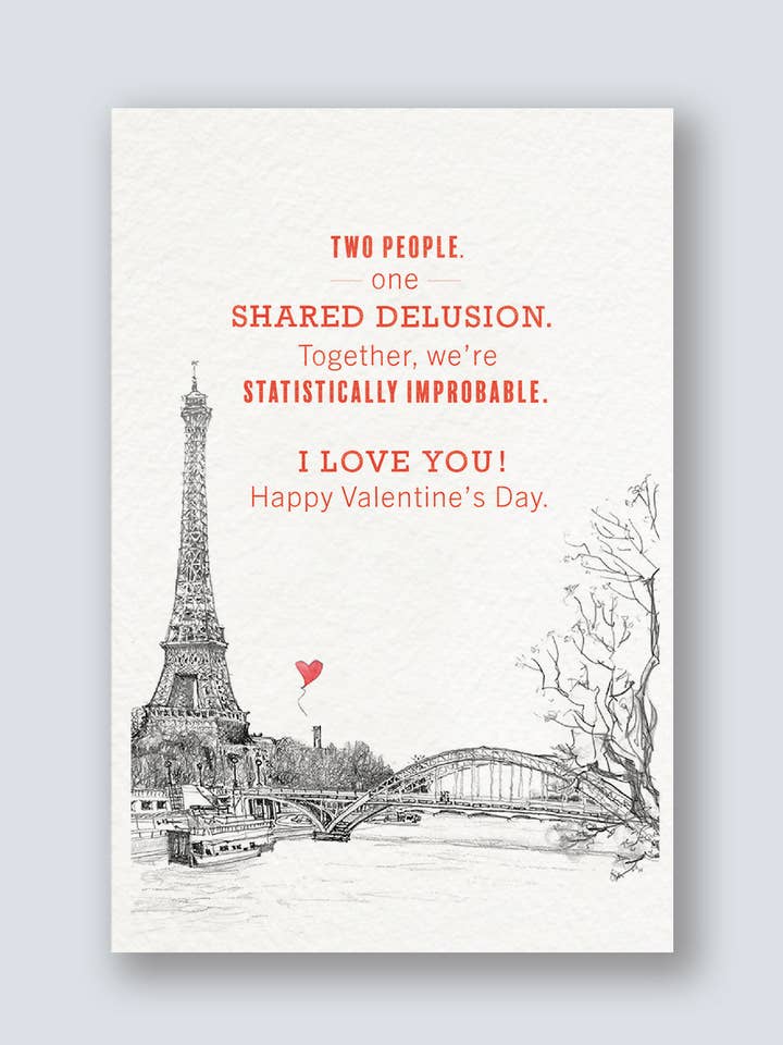 VALENTINE’S DAY: STATISTICALLY for wholesale by Benji's of Brooklyn