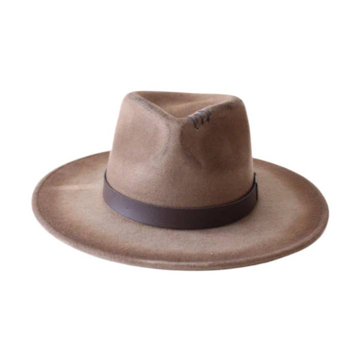 Wilder and Soul Wholesale Hats - Wholesale Fedora - Women's - The Outback - Wool Felt - Taupe2