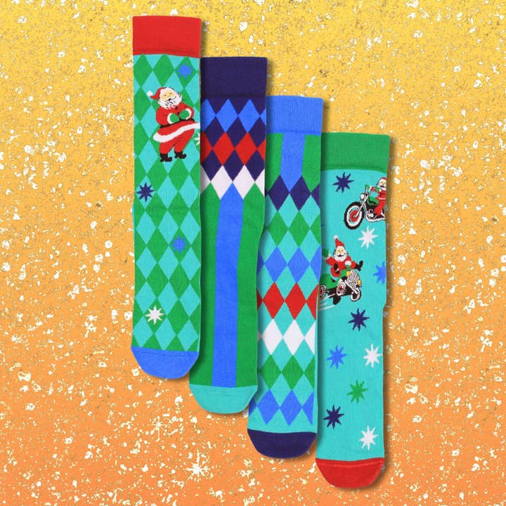 Sock Academy – wholesale Socks – Men's – SANTA BANTA - 4 Odd Socks Christmas Cracker |United Oddsocks9