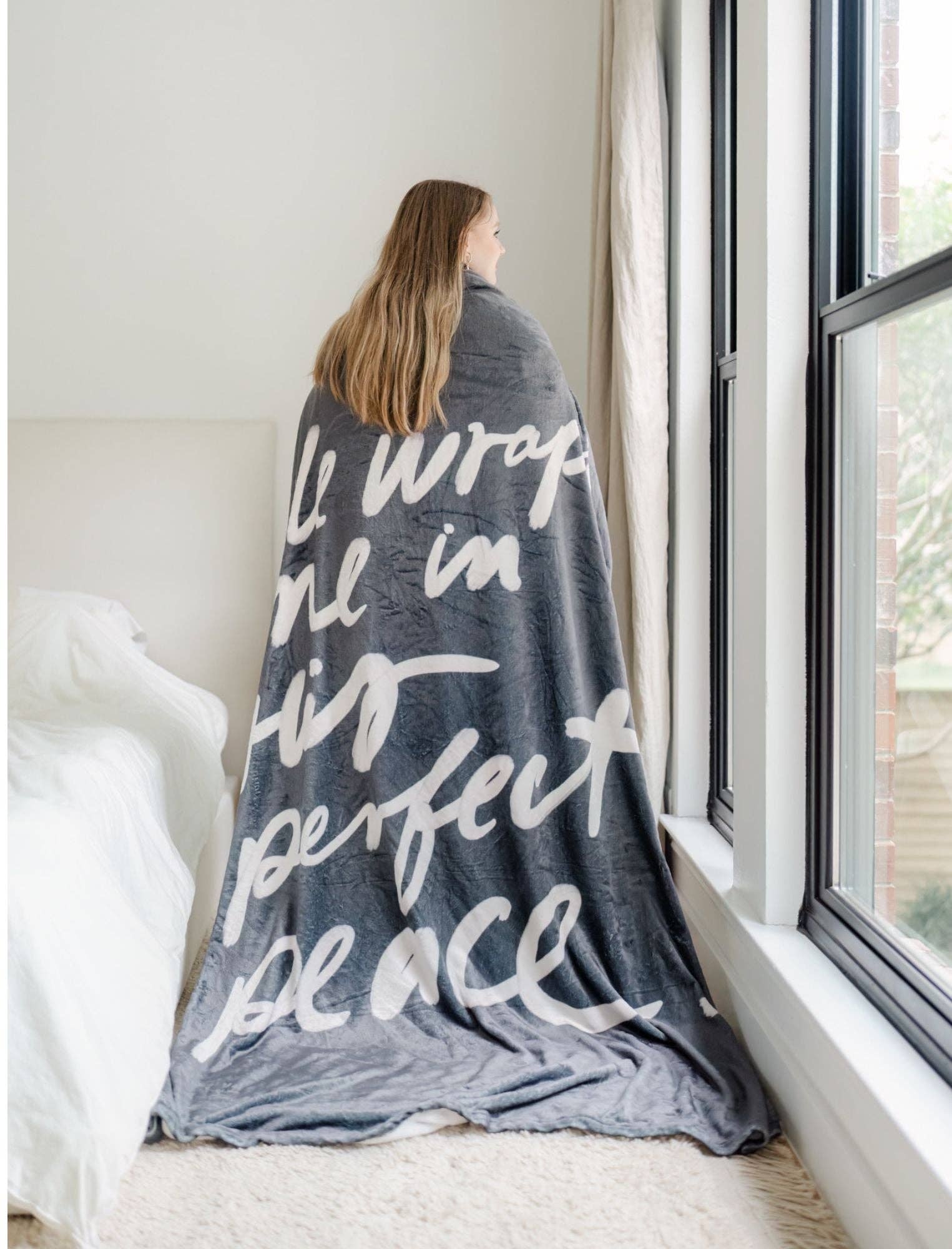Jenessa Wait – wholesale Throw blanket – Blanket: He wraps me in His perfect peace1