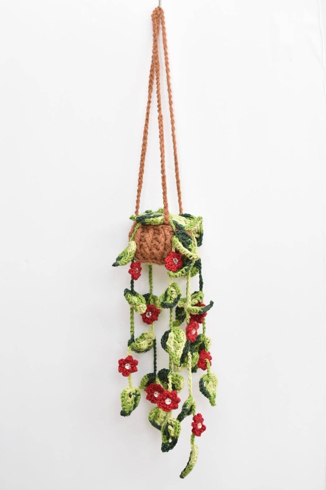 Anh2 LTD – Großhandel Tischdeko – Gehäkelte hängende Pflanzen, Blume, hängende Korbdekoration Auto0