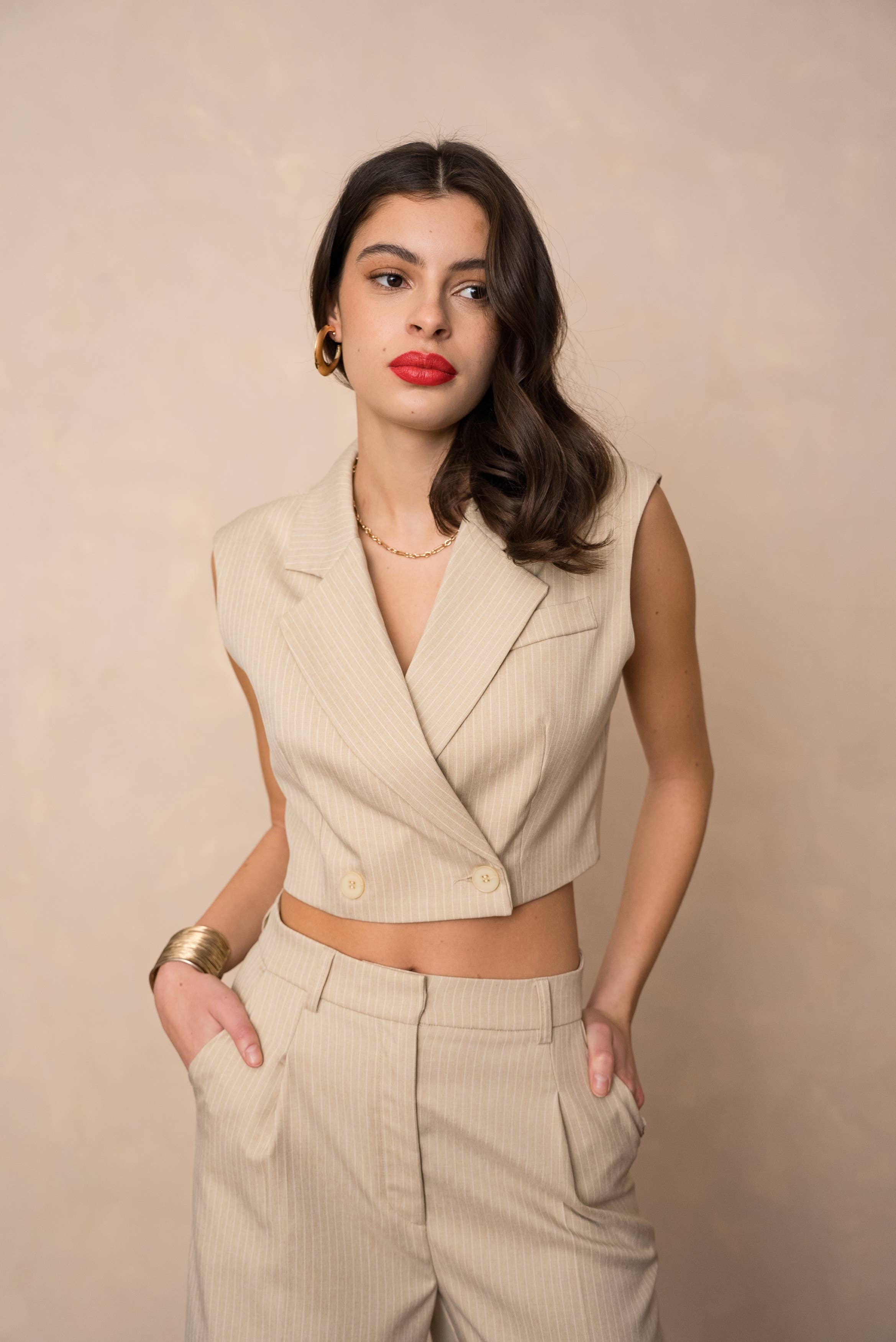 LULUMARY - Wholesale Pants - Women's - Striped pants P98120