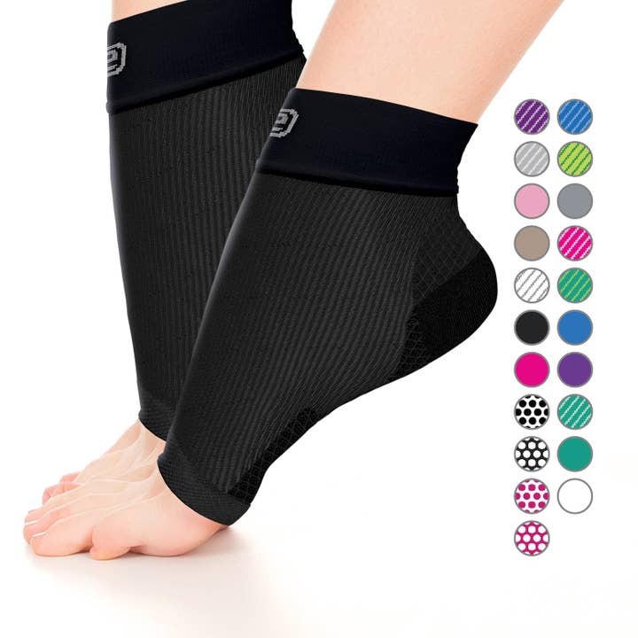 Plantar Fasciitis Ankle Sleeve Unisex |22-25mmHg| Black for wholesale by Go 2 Socks