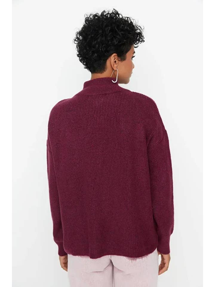 Hoxton Gal – wholesale Knitted jumper – Women′s – Soft-Textured Zip-Up Knit Sweater17