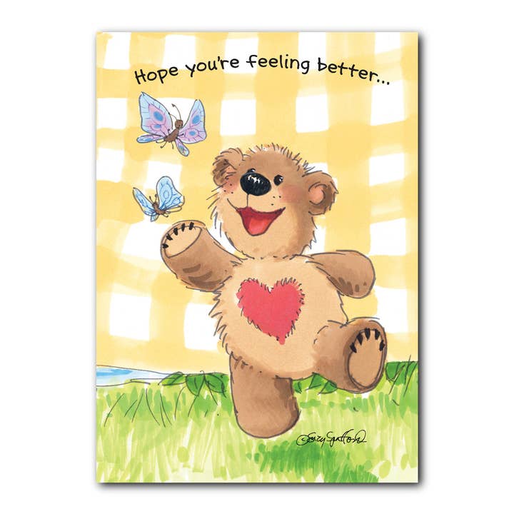 Carte de vœux Boof's Butterflies Get Well pour la vente par Suzy's Zoo Store