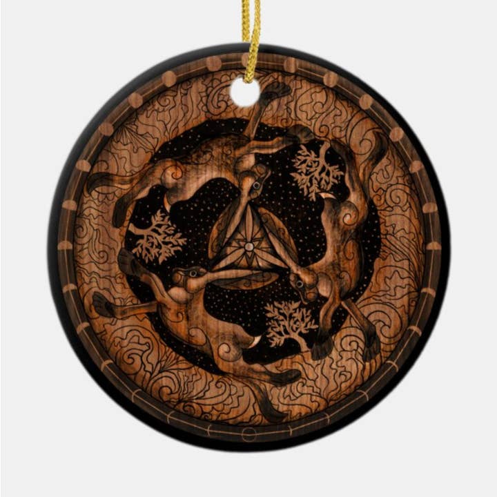 Ornamento de la Trinidad de la Liebre Celta de Tinners para venta al por mayor de RiverWood Forest