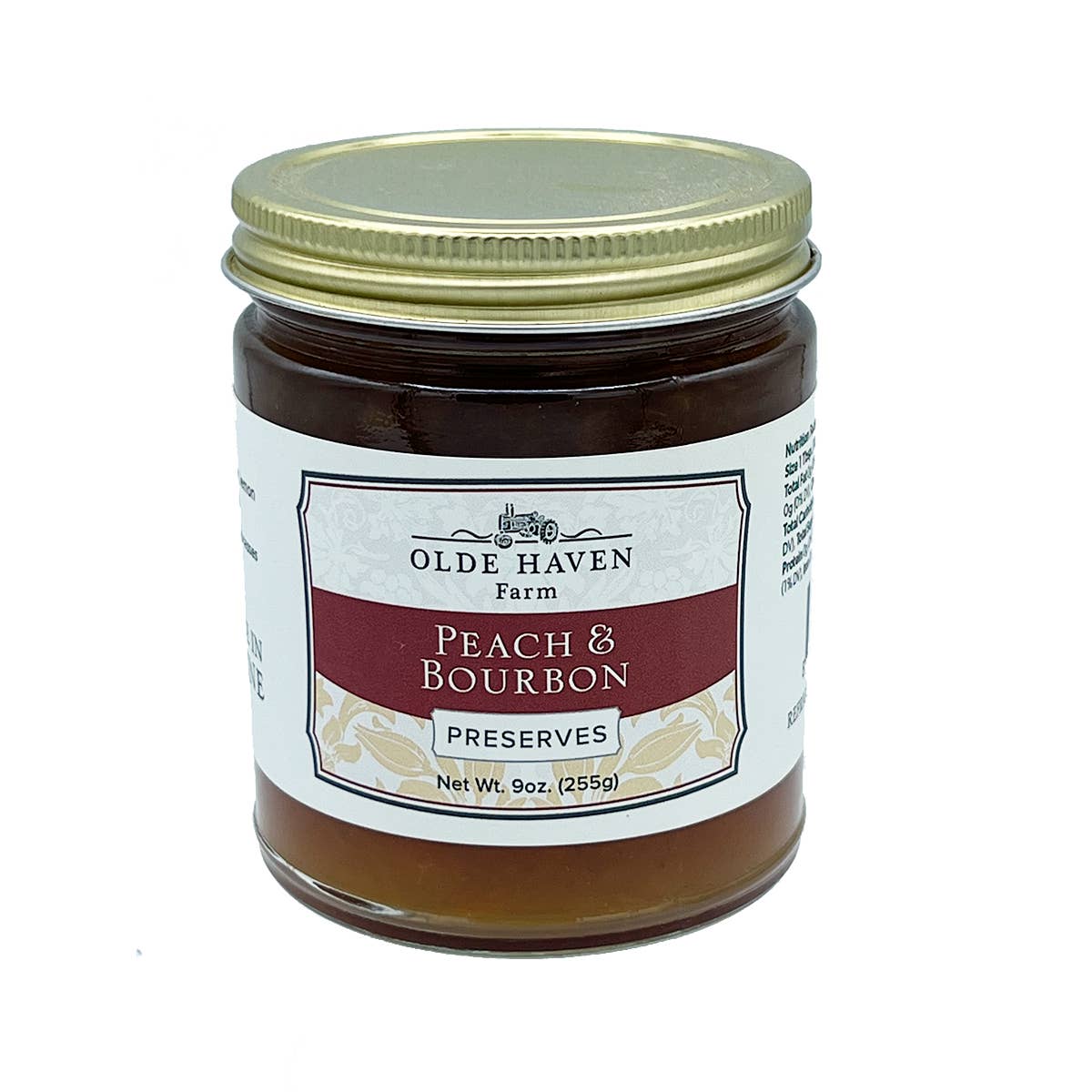Olde Haven Farm - Wholesale Preserves - Peach & Bourbon Preserves 9oz