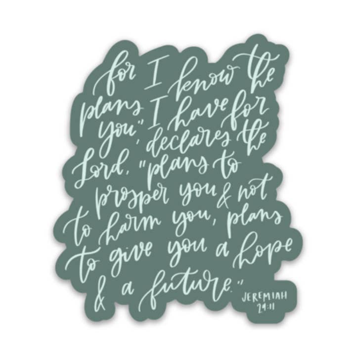 Sticker | Jeremiah 29:11 | Blue & White for wholesale by swaygirls