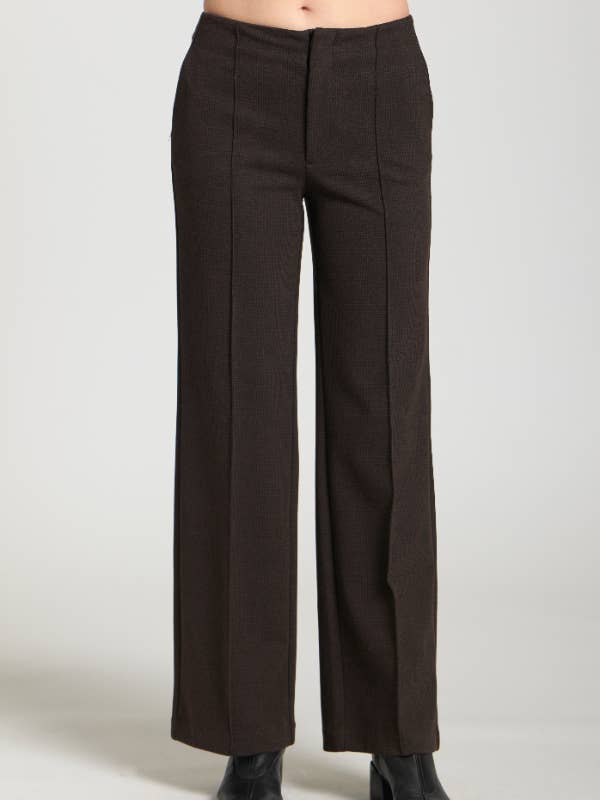 Pantaloni con Cerniera Frontale e Gamba con Pieghe Pin-Tuck per la vendita all'ingrosso da parte di APNY