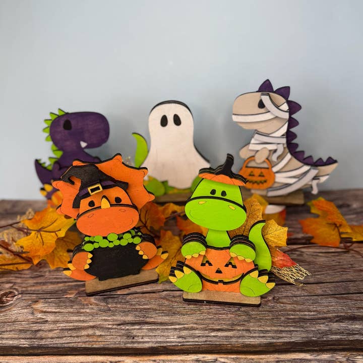 Halloween Dinosaurs 3D LASER PROJECT G64 for wholesale by Paisley Grace Makery