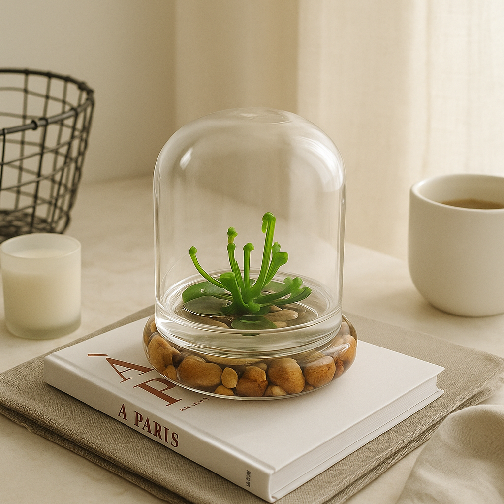 bloomify - Wholesale Terrarium - Bloomify Glass Large Dome – 3.5 x 3.5 x 4.3 Inches – Premium Anti-Fog Glass Cloche Bell Jar with Base - Perfect for Home Decor, Tabletop Displays, Terrariums, and Creative Projects (No Plants)3