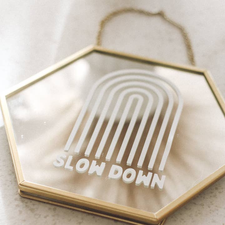 Jess' Paper Co. - Wholesale Wall Decal/Stickers - Slow Down Rainbow Mirror Decal3