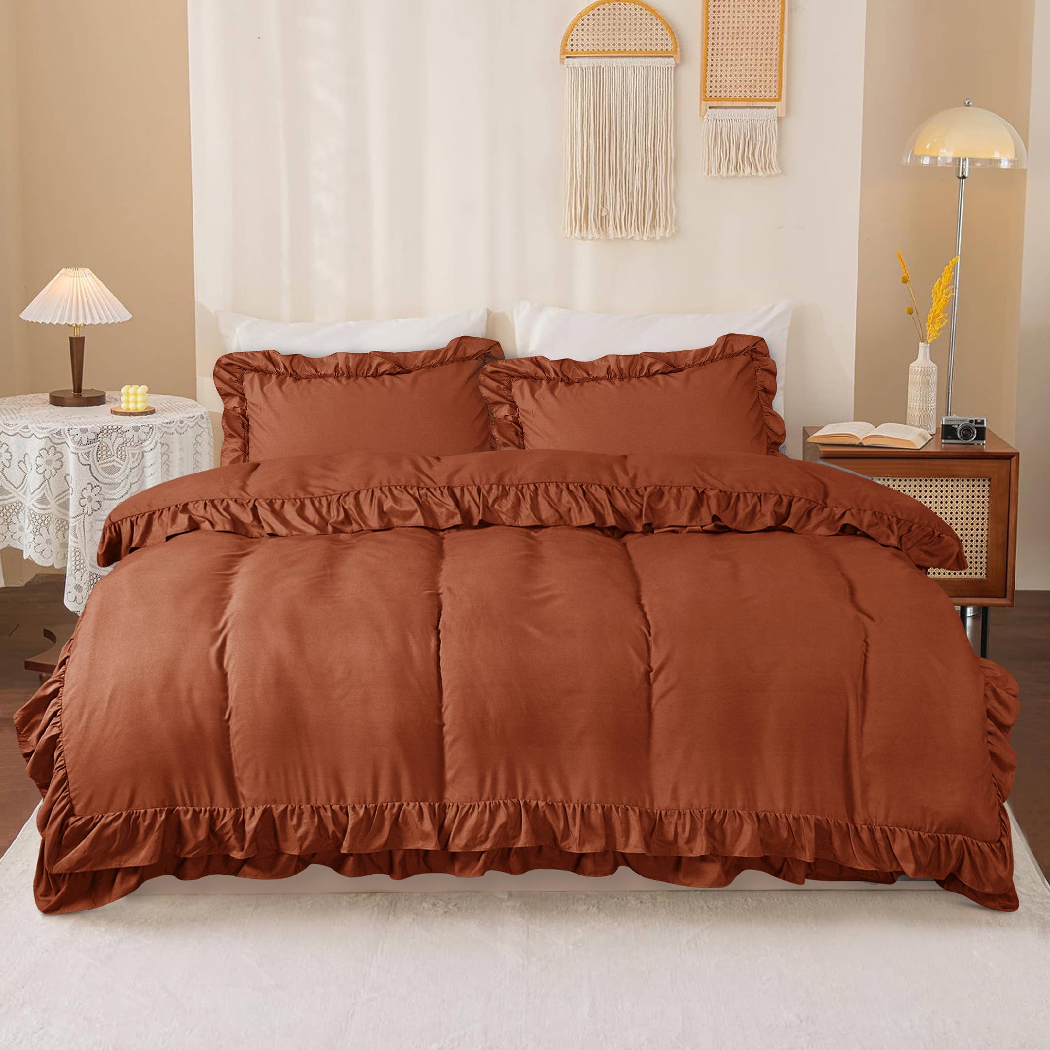 Cotton Passion - Wholesale Bedding Set - Duvet Cover Sets Frilled Duvet Set 3 Pcs Comforter Sets28