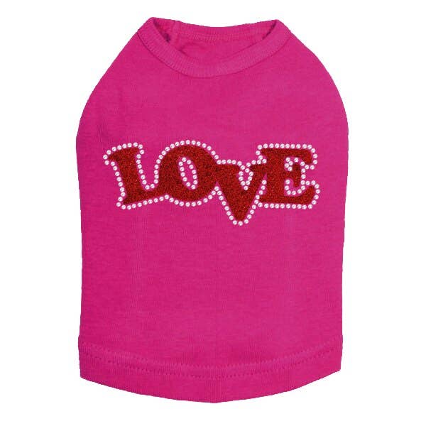 Dog in the Closet - Wholesale Pet Shirt - Dog - Love Red Glitter Dog Tank5