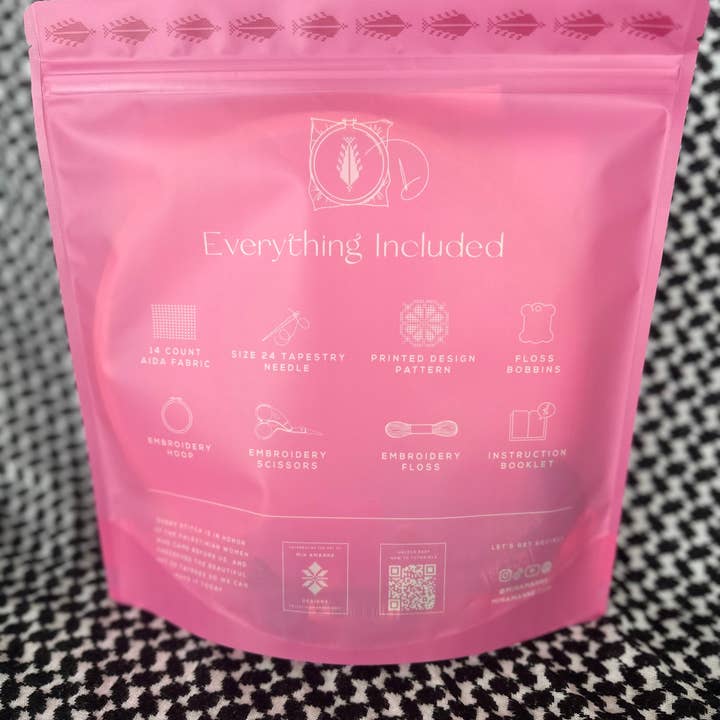 Min Amanne Tatreez Designs - Wholesale Embroidery/Cross Stitch Supplies - Ramallah Qabbeh Tatreez Kit2