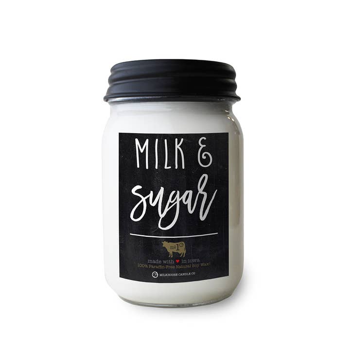 Milkhouse Candle Company - Wholesale Jar/Filled Candle - 13 oz Mason Jar Candle: Milk & Sugar