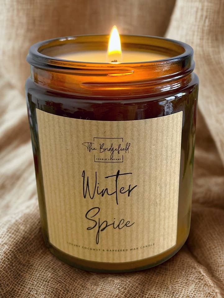 Winter Spice Candle - Coconut & Rapeseed Wax for wholesale by The Bridgefield Candle Company