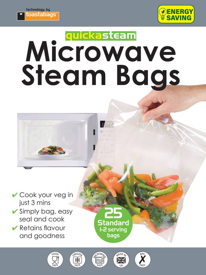 Sacos de Vapor para Micro-ondas Standard 25 unidades por atacado de Planit Products