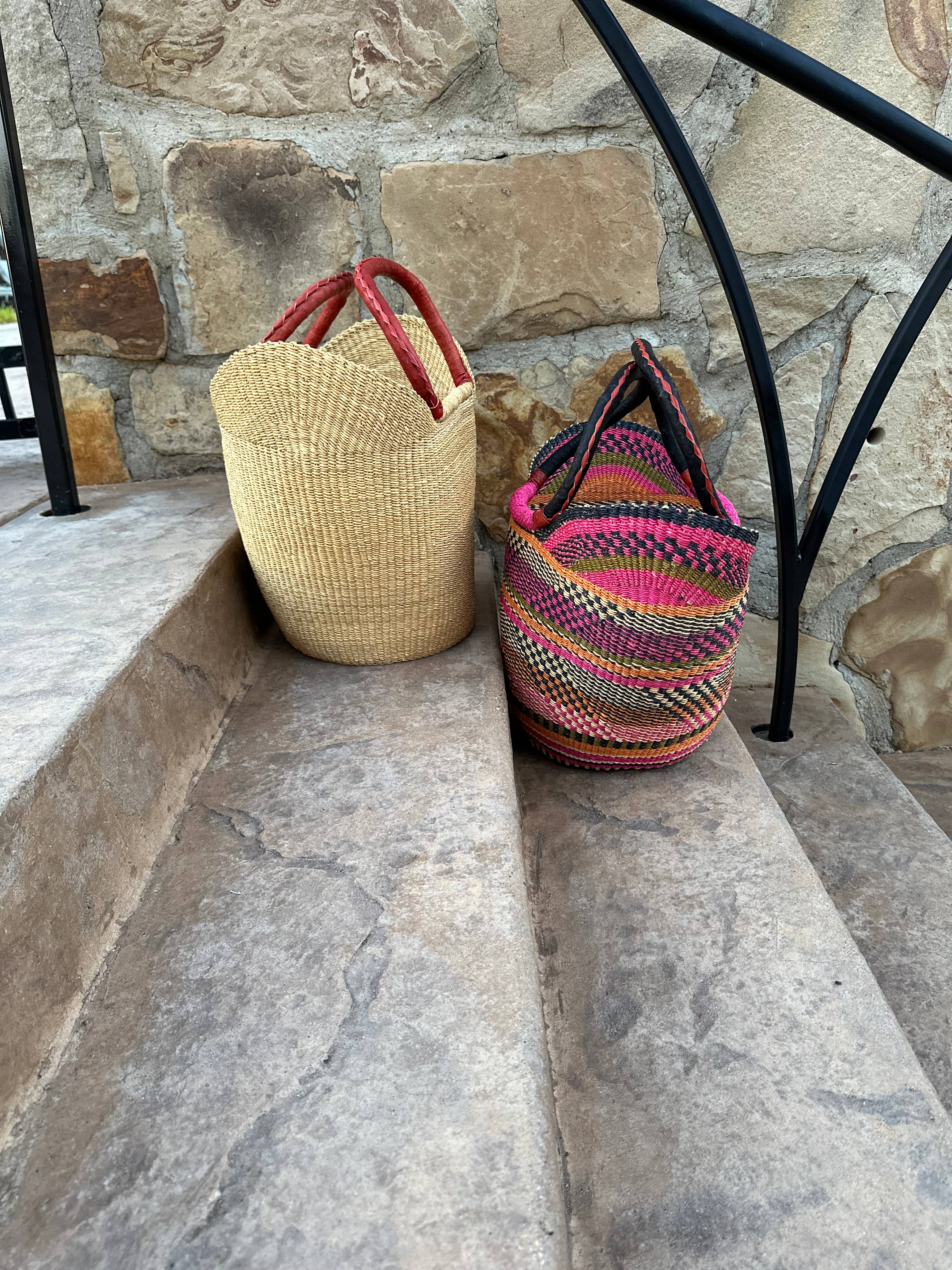 The African Home Goods - Wholesale Beach Bag - African Natural Ghana U-Shopper Yikene Beach Tote Bag8