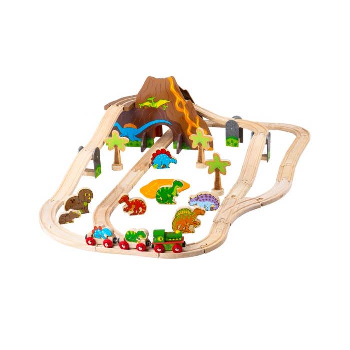 Dinosaur Railway Set for wholesale by Bigjigs Toys