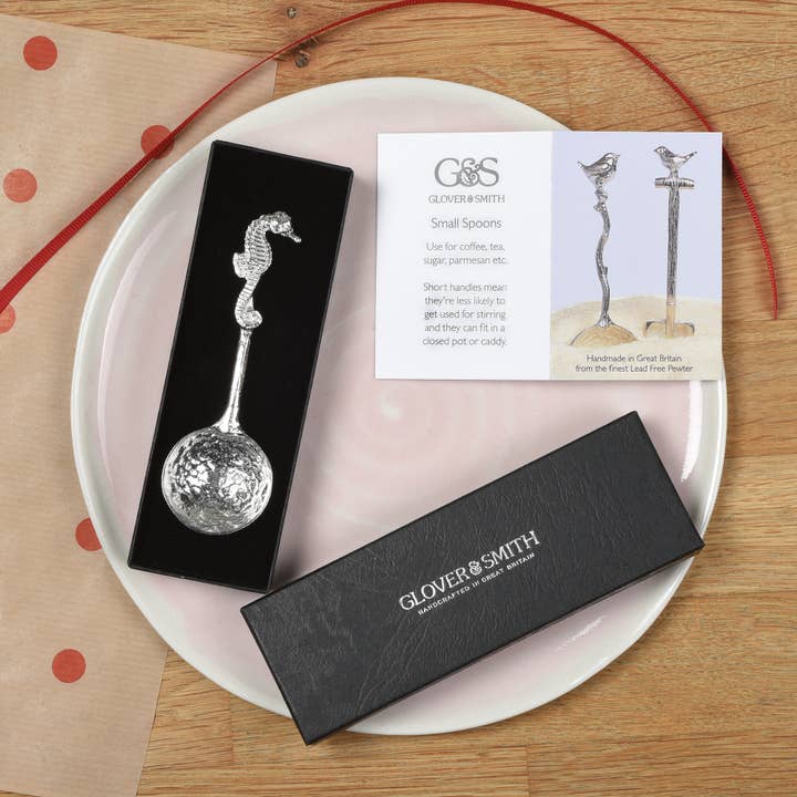 Glover & Smith - Wholesale Table Spoon (Cutlery) - Seahorse Small Pewter Sugar Spoon4