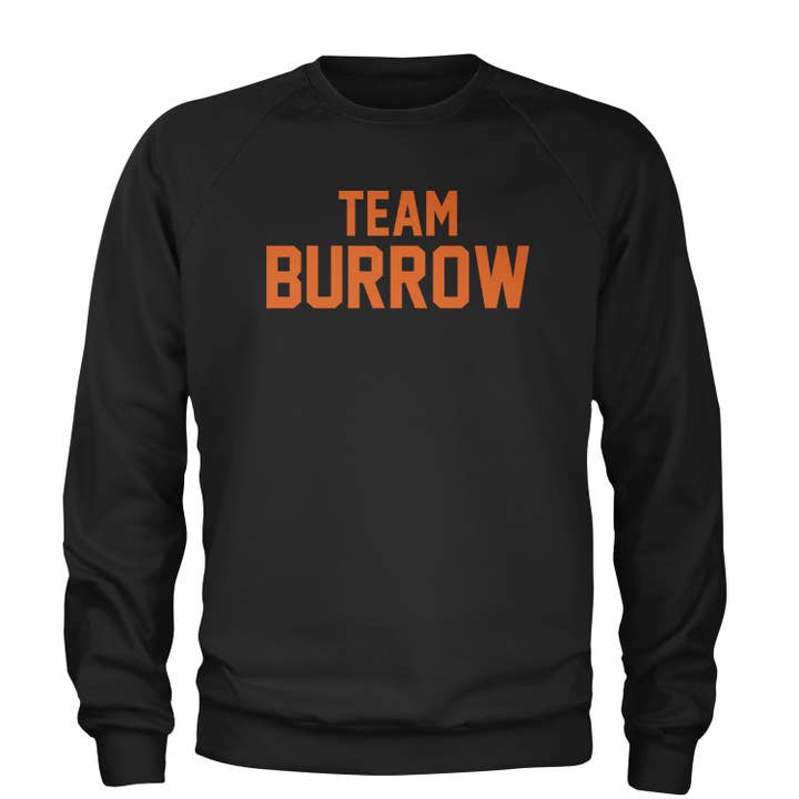 Team Burrow Cincinnati Adult Crewneck Sweatshirt for wholesale by Expression Tees
