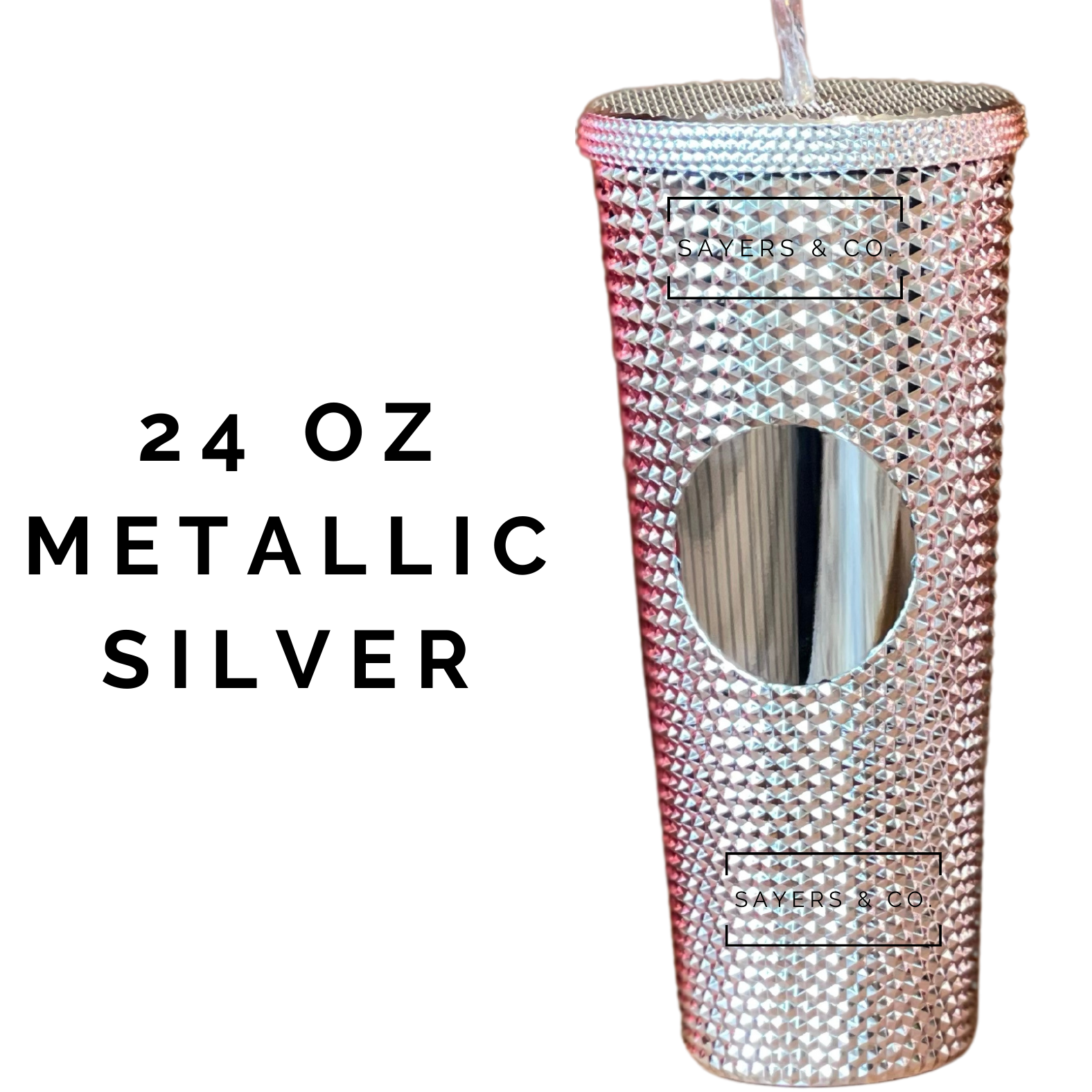 Sayers & Co. – wholesale Isolerade dryckesvaror – Anpassad logoisolerad tumlare med halm - 24oz36