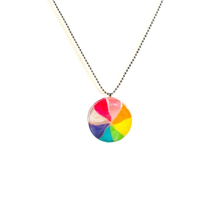 Pinwheel Necklace - Candy Jewelry for wholesale by Glitterlimes
