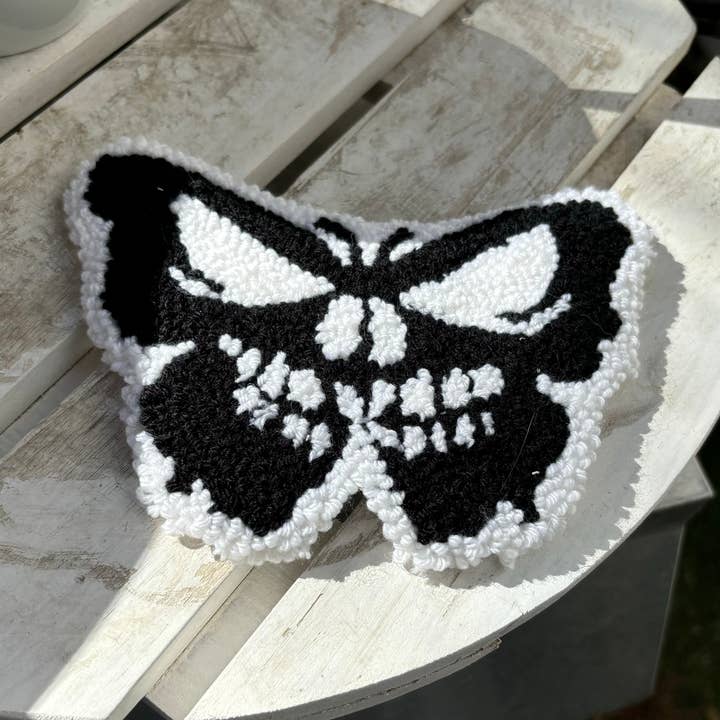 Butterfly Skull Coaster for wholesale by Megan Ceron Designs