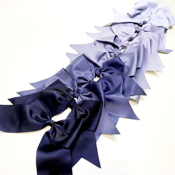 Assorted Color Gray Tone Cheer Shape Hair Bow for wholesale on Faire5