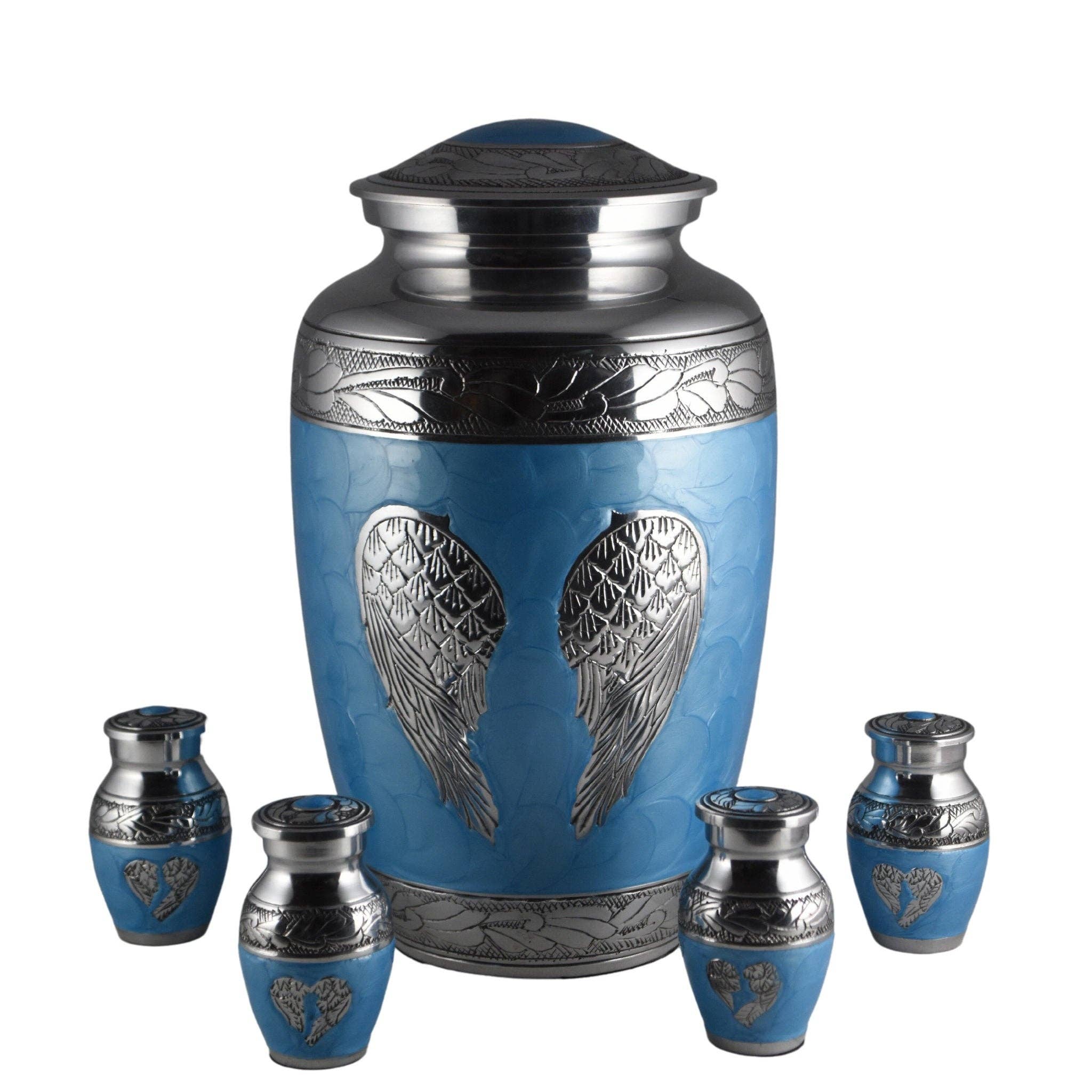 Plutus imports – Engroshandel Urne – Angel Wings smukke mindesakesæt med 4 - Ashes Voksen mand4