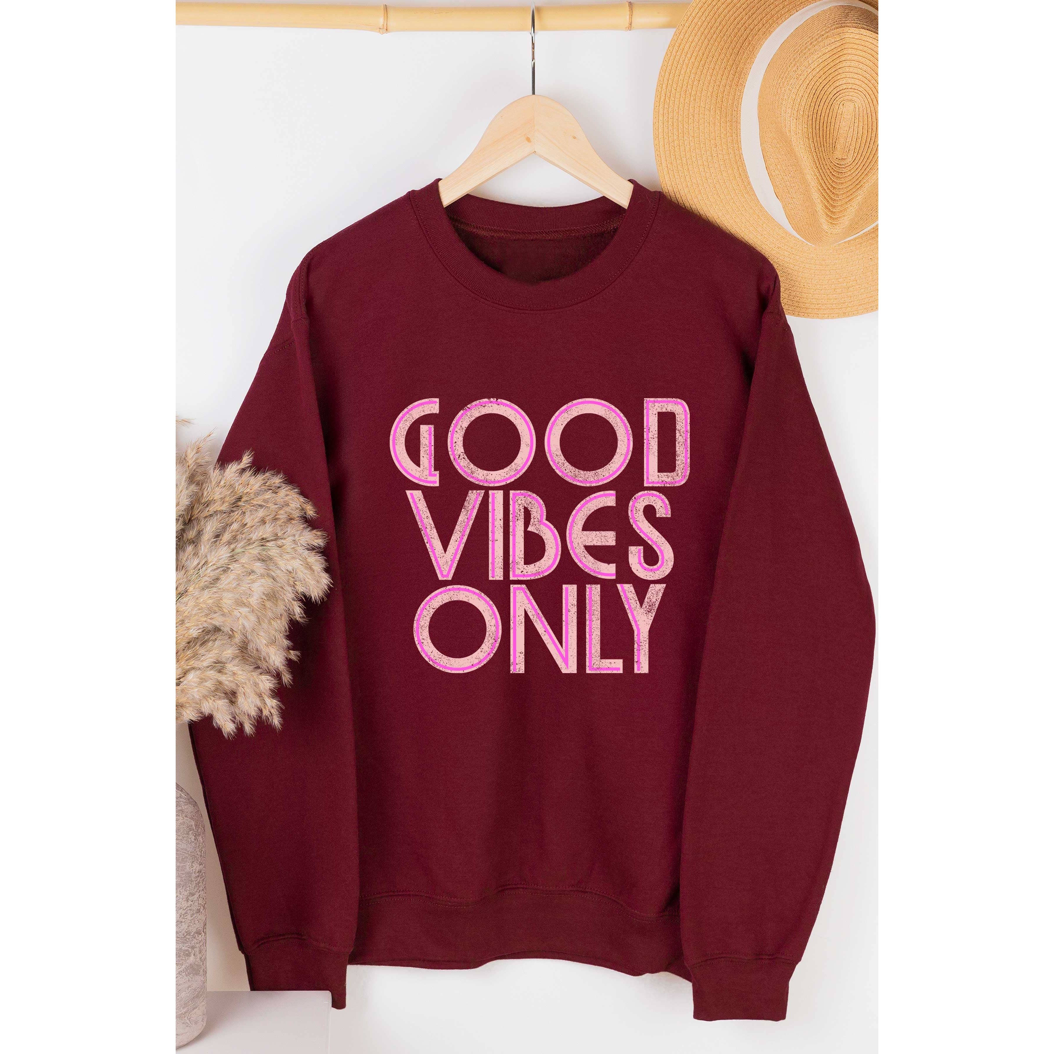 BLUME & CO. - Wholesale Graphic Sweatshirt - Women's - GOOD VIBES ONLY Graphic Sweatshirt9