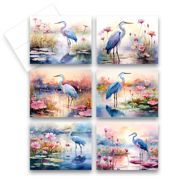 Verschiedene Seevogel-Grußkarten, 6er-Set für den Großhandel von Aria Rae