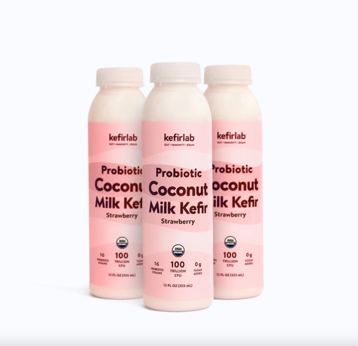 Kefir Lab - Wholesale Non-Dairy Milk - Strawberry Coconut Milk Kefir (9pk)1
