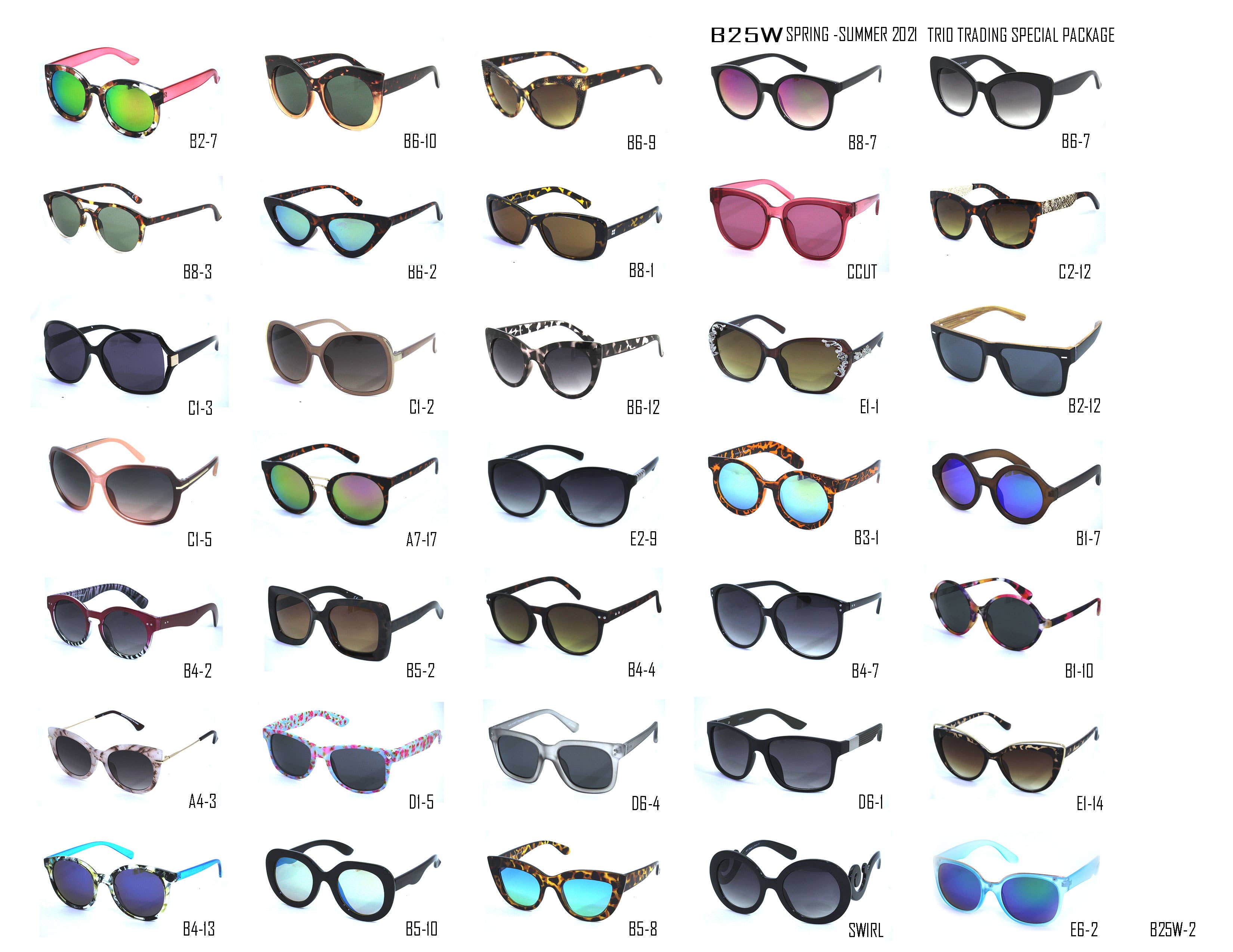 Trio Trading - Vendita all'ingrosso Occhiali da sole - Unisex - Occhiali da sole misti per uomini, donne e bambini selezionati casualmente3