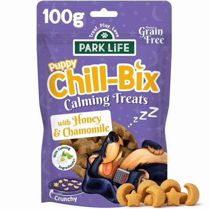 PARK LiFE – wholesale Pet biscuits – Dog – Chill-Bix MINI Biscuits Honey & Chamomile 100g Pouch1