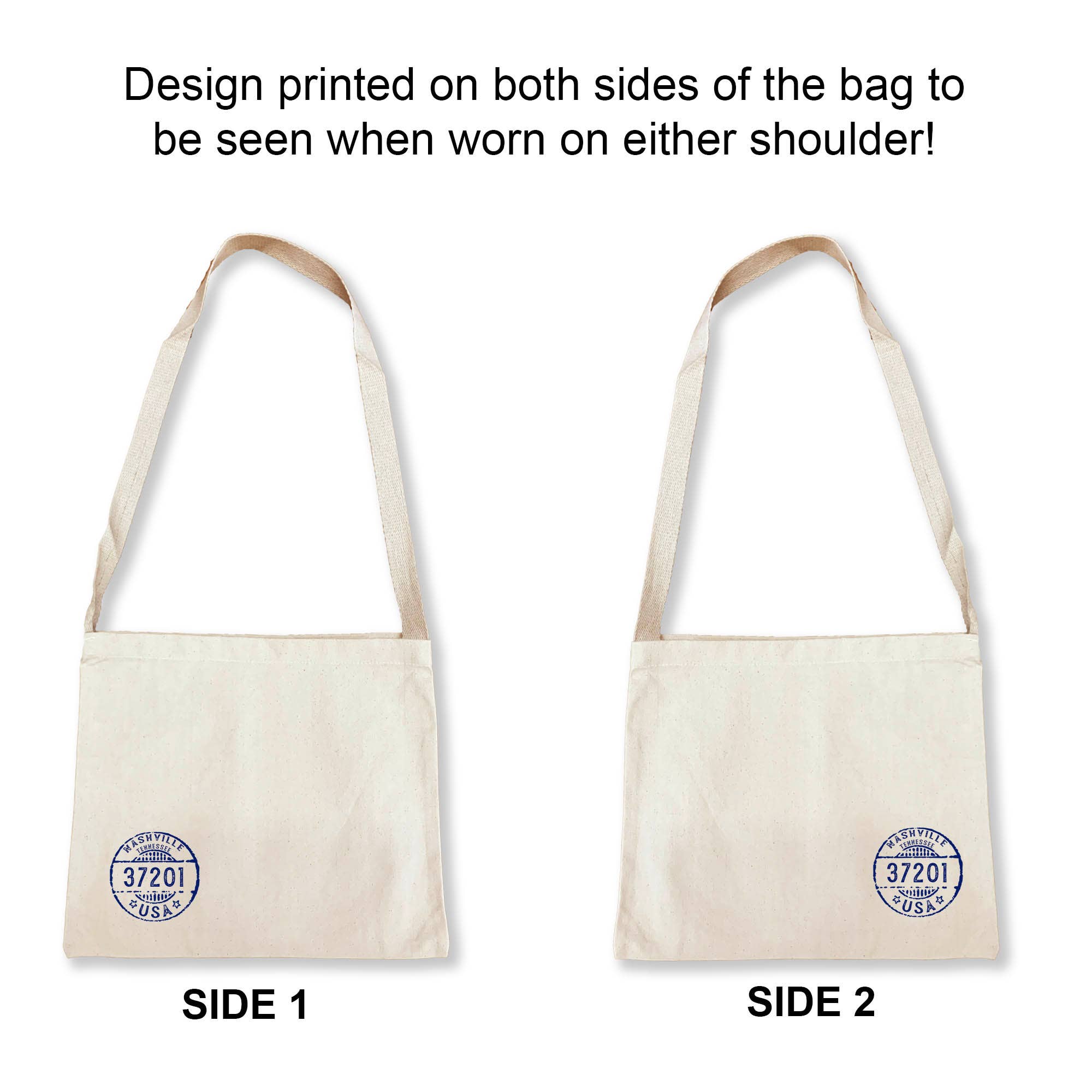 Sockprints - Wholesale Tote Bag - Women's - Crossbody Style Tote Bag with Custom Zip Code Design2