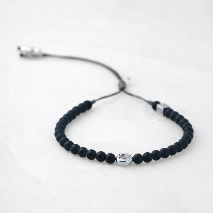 MALA-Armband aus Basalt mit Silber für den Großhandel von Roseparo