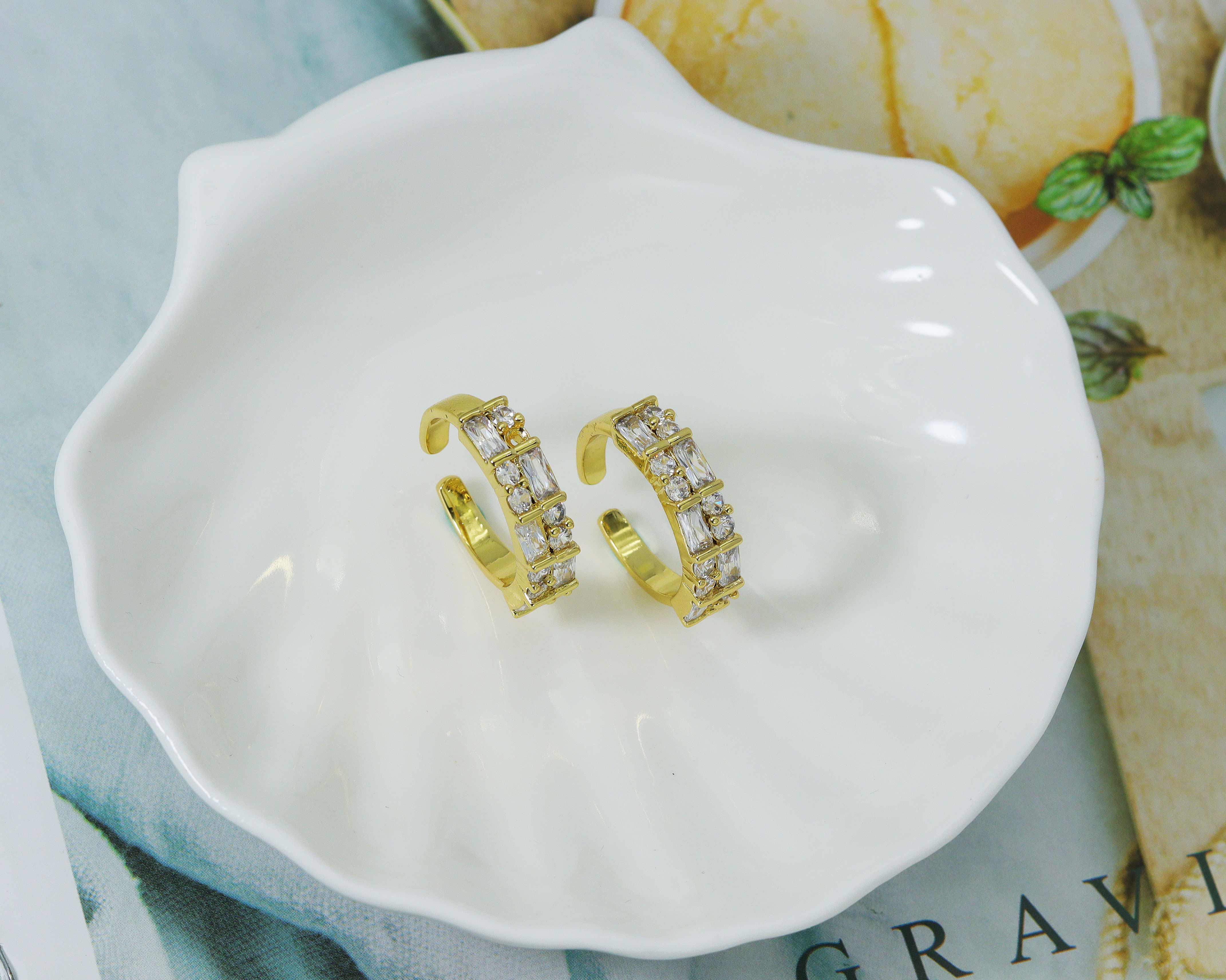 BestBeads&Beyond – Großhandel Mehrsteinige Ringe – Rechteck CZ verstellbarer Ring, Art.-Nr. #LD211