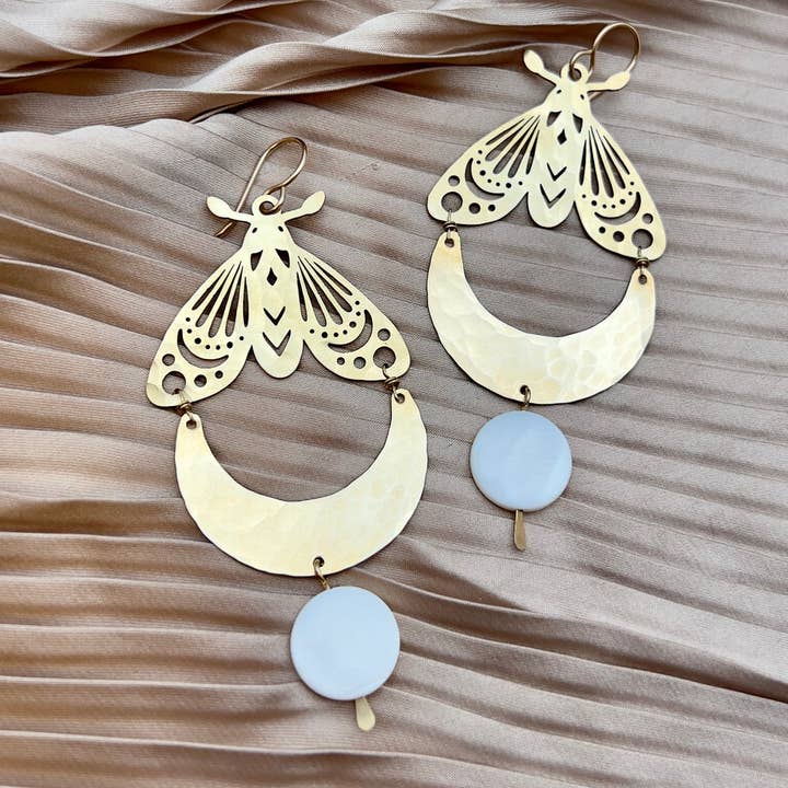 Fluff Hardware - Wholesale Dangle Earrings - Handmade Luna Moth