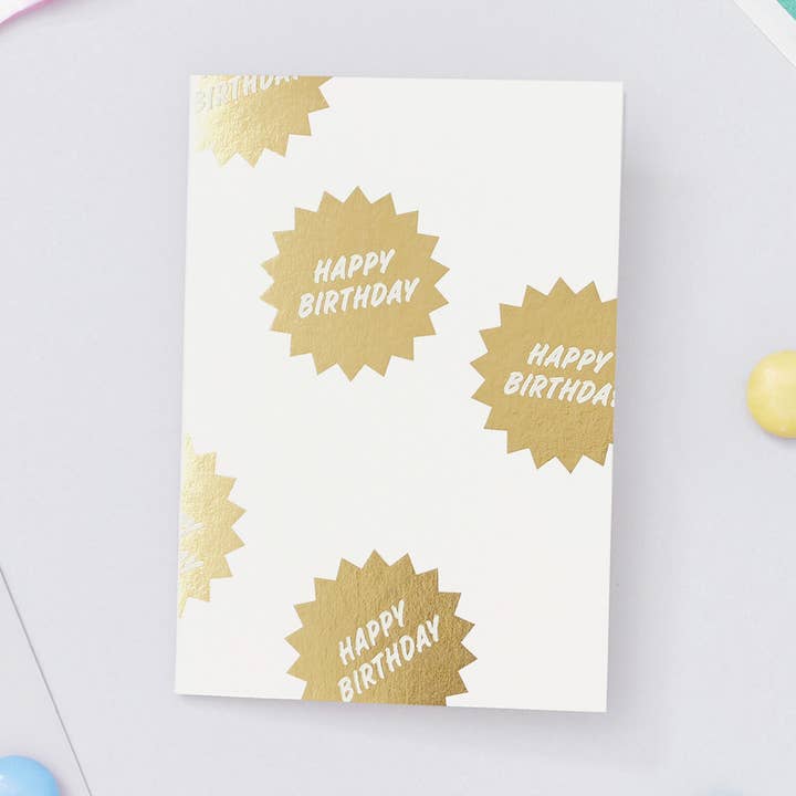 Another Loop - Wholesale Birthday Card - Happy Birthday Mini Card | Gold Hot Foil for Him or Her0
