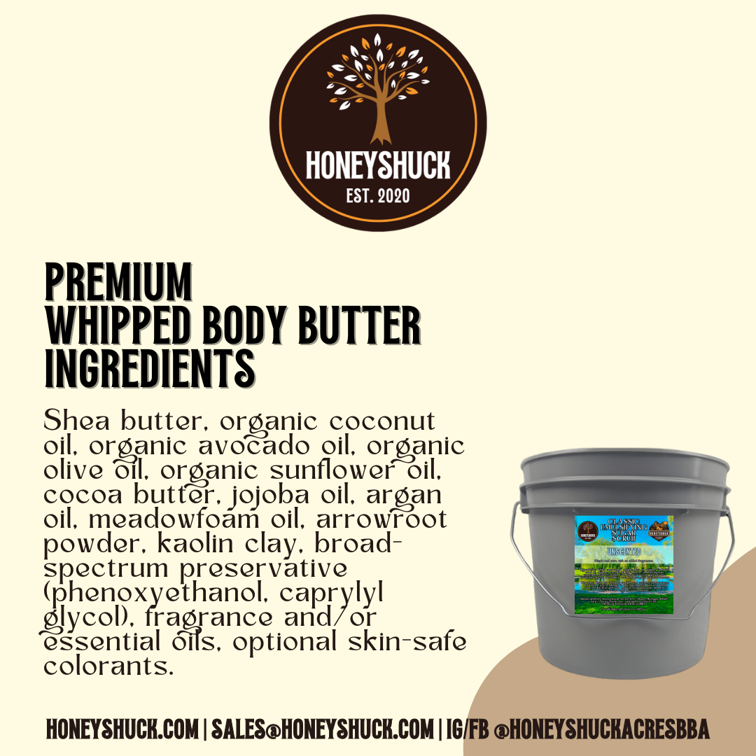 Honeyshuck Acres, LLC - Wholesale Body Balm/Butter - [BULK] Whipped Body Butter | 1/2 Gallon | Premium Recipe7